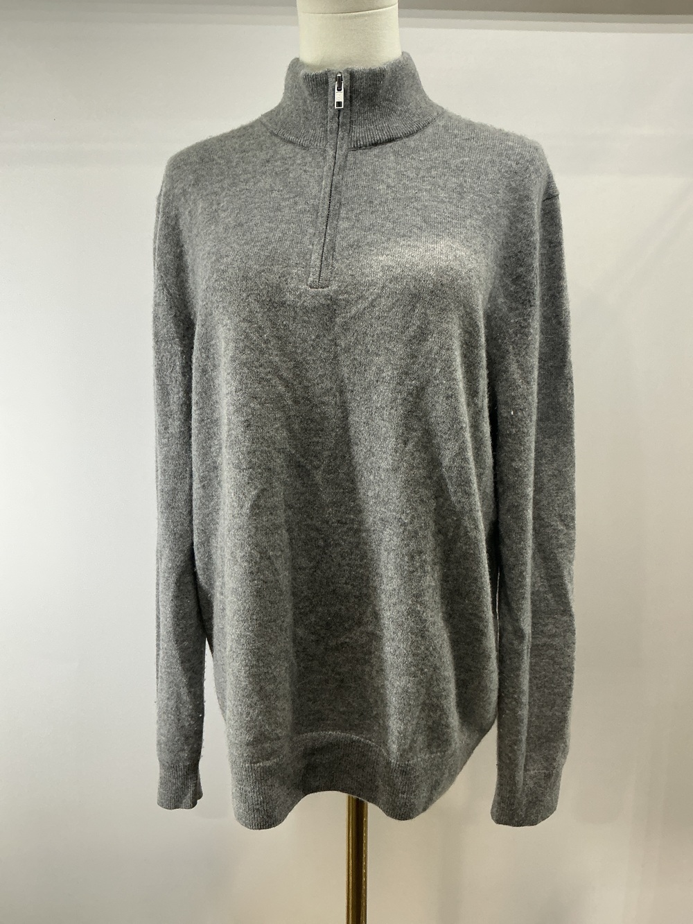 Mongolian Cashmere Quarter Zip Sweater